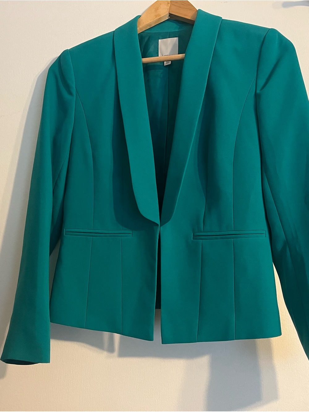 Halogen Teal Open-Front Tailored Blazer